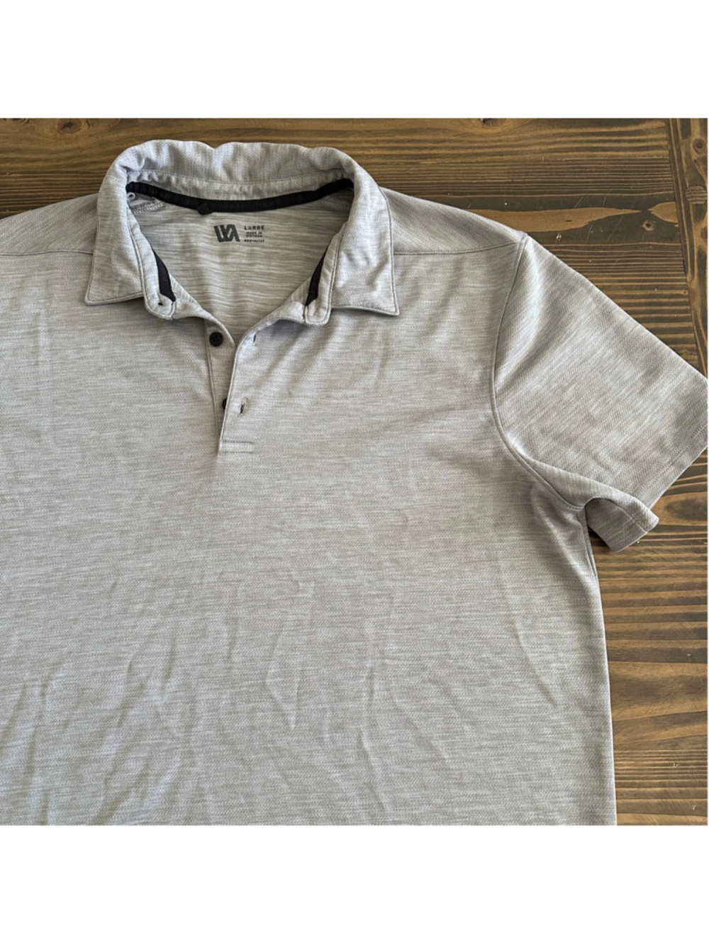 VRST Polo Shirt Mens L Gray Performance Golf Athletic Casual Polo